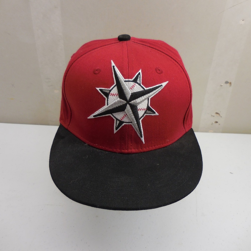 Seattle Mariners Alaska Airlines Snapback Hat Red Black Compass Logo Melonwear